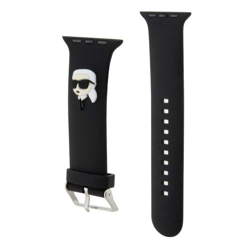 Apple Watch szíj 42/ 44/ 45/ 46 /49 mm Karl Lagerfeld Karl Head fekete