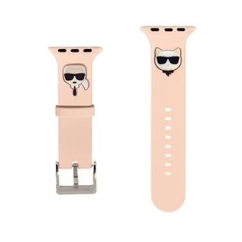 Apple Watch szíj 42/ 44/ 45/ 46 /49 mm Karl Lagerfeld Karl és Choupette rózsaszín