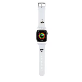   Apple Watch szíj 38/40/41/42mm(Series 10)  Karl Lagerfeld és Choupette fehér