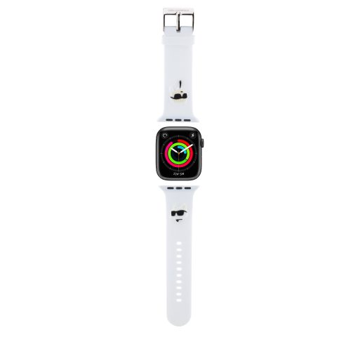 Apple Watch szíj 38/40/41/42mm(Series 10)  Karl Lagerfeld és Choupette fehér