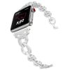 Apple Watch 38/ 40/ 41 mm, Diamond rozsdamentes acél szíj,  ezüst