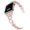 Apple Watch 38/ 40/ 41 mm, Diamond rozsdamentes acél szíj, pink
