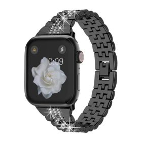   Apple Watch szíj 38/40/41/42mm(Series 10), Luxury rozsdamentes acél - fekete
