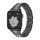 Apple Watch szíj (38/40/41/42mm(Series 10), Luxury rozsdamentes acél - fekete