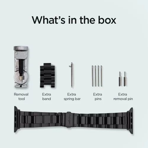 Spigen Modern Fit Apple Watch szíj 38/40/41/42mm(Series 10) - fekete