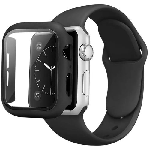 Apple Watch 41mm szilikon óraszíj és tok fekete