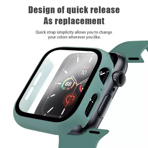 Apple Watch 45mm szilikon óraszíj és tok fehér