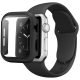 Apple Watch szíj, 45mm szilikon óraszíj és tok fekete
