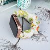 Apple Watch (38/40/41/42mm(Series 10) Frilly Szövet szíj, Kivi mintás
