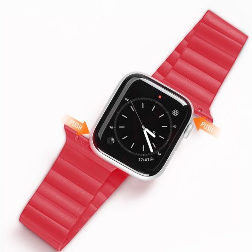 Apple Watch 42/ 44/ 45/ 49 mm piros Loop mágneses óraszíj, Dux Ducis