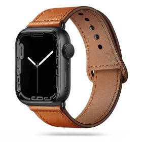   Apple Watch szíj 38/40/41/42mm(Series 10) Tech-Protect LeatherFit - barna
