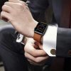 Apple Watch szíj (38/40/41/42mm(Series 10) Tech-Protect LeatherFit - barna