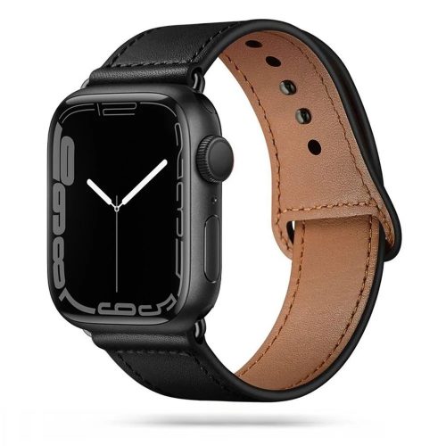 Apple Watch szíj (38/40/41/42mm(Series 10) Tech-Protect LeatherFit - fekete