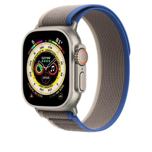 Apple Watch (42/44/45/49mm) Terep pánt kék-szürke