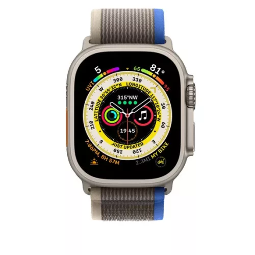 Apple Watch szíj 38/40/41/42mm(Series 10) Terep pánt kék-szürke