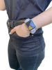 Apple Watch (38/40/41/42mm(Series 10) Frilly Szövet szíj, levendula mintás