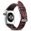 Apple Watch  szíj (38/40/41/42mm(Series 10) iCarer valódi bőr - piros
