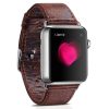Apple Watch  szíj (38/40/41/42mm(Series 10) iCarer valódi bőr - sötétbarna