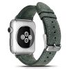 Apple Watch  szíj (38/40/41/42mm(Series 10) iCarer valódi bőr - sötétzöld 
