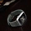 Apple Watch  szíj (38/40/41/42mm(Series 10) iCarer valódi bőr - sötétzöld 