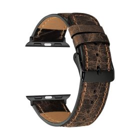   Apple Watch szíj 38/40/41/42mm(Series 10) töredezett bőr - barna