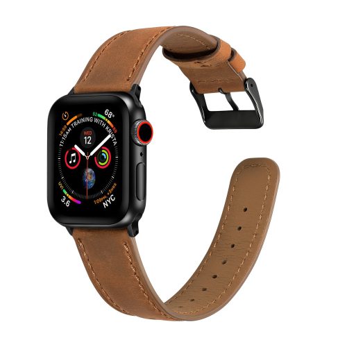 Apple Watch szíj 42/ 44/ 45/ 46 /49 mm bőr - világos barna