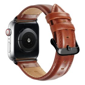  Apple Watch szíj 38/40/41/42mm(Series 10) Luxury bőr - barna