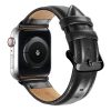 Apple Watch szíj (38/40/41/42mm(Series 10) Luxury bőr - fekete