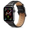 Apple Watch szíj (38/40/41/42mm(Series 10) Luxury bőr - fekete