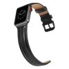 Apple Watch szíj (38/40/41/42mm(Series 10) Luxury bőr - fekete