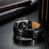 Apple Watch szíj 38/ 40/ 41 mm Luxury bőr - fekete