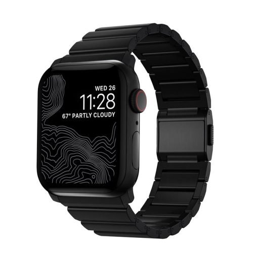 Nomad Titánium Apple Watch szíj 42/ 44/ 45/ 49 mm - fekete
