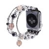 Apple Watch szíj (38/40/41/42mm(Series 10) karkötő formájú fém díszekkel arany-lila