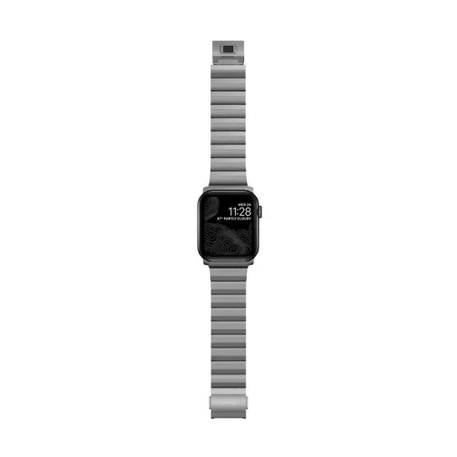 Nomad Titánium Apple Watch szíj 42/ 44/ 45/ 46 /49 mm - ezüst