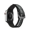 Apple Watch szíj (42/44/45/46/49mm) DuxDucis Strap Outdoor textil - fekete/ezüst
