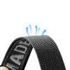 Apple Watch szíj (42/44/45/46/49mm) DuxDucis Strap Outdoor textil - fekete/ezüst