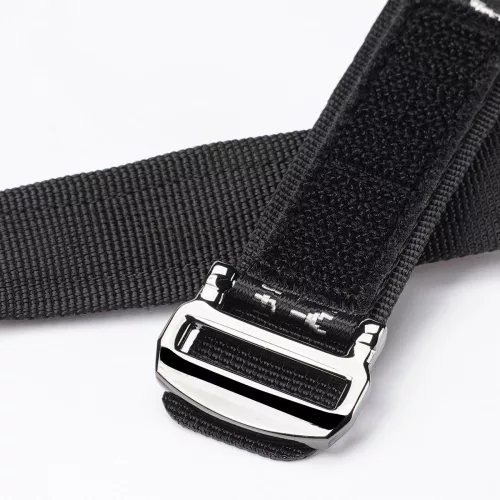 Apple Watch szíj (42/44/45/46/49mm) DuxDucis Strap Outdoor textil - fekete/ezüst