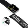 Apple Watch szíj (42/44/45/49mm) DuxDucis Strap Outdoor textil - fekete/ezüst