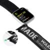 Apple Watch szíj (42/44/45/46/49mm) DuxDucis Strap Outdoor textil - fekete/ezüst