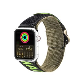   Apple Watch szíj (42/44/45/46/49mm) DuxDucis Strap Outdoor textil - fekete/zöld