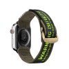 Apple Watch szíj (42/44/45/49mm) DuxDucis Strap Outdoor textil - fekete/zöld