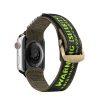Apple Watch szíj (42/44/45/46/49mm) DuxDucis Strap Outdoor textil - fekete/zöld