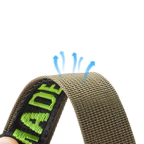 Apple Watch szíj (42/44/45/46/49mm) DuxDucis Strap Outdoor textil - fekete/zöld