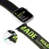 Apple Watch szíj (42/44/45/46/49mm) DuxDucis Strap Outdoor textil - fekete/zöld