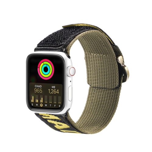 Apple Watch szíj (42/44/45/49mm) DuxDucis Strap Outdoor textil- sárga-zöld