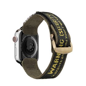  Apple Watch szíj (42/44/45/46/49mm) DuxDucis Strap Outdoor textil- sárga-zöld