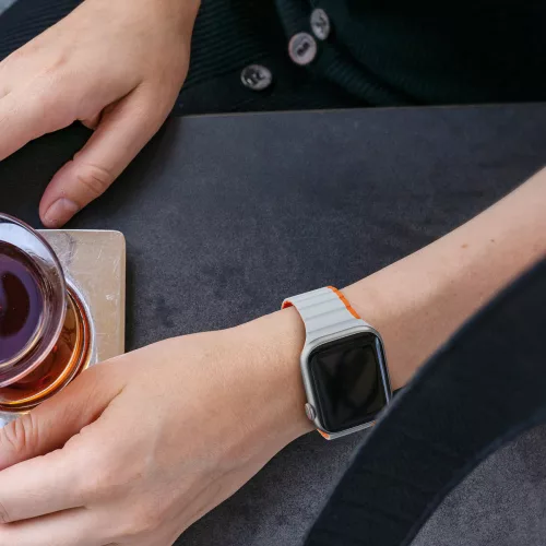 Apple Watch 42/ 44/ 45/ 49 mm piros Loop mágneses óraszíj, Dux Ducis