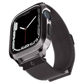   Spigen Metal Fit Pro Apple Watch tok és óraszíj 44/ 45 mm -fekete
