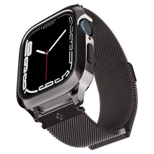 Spigen Metal Fit Pro Apple Watch tok és óraszíj 44/ 45 mm -fekete