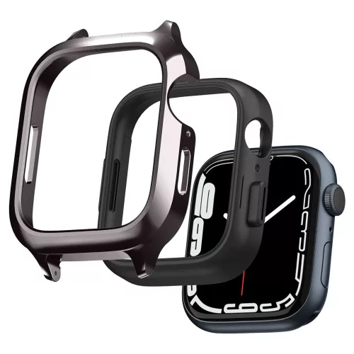Spigen Metal Fit Pro Apple Watch tok és óraszíj 44/ 45 mm -fekete